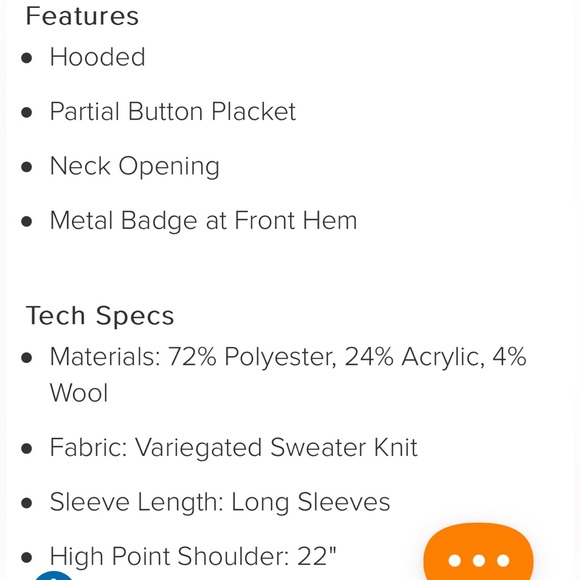 NWOT Volcom Hooded Sweater, sz small - Picture 3 of 7